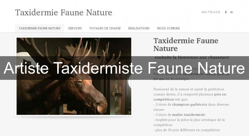 Artiste Taxidermiste Faune Nature