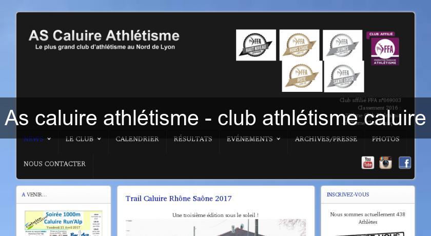 As caluire athlétisme - club athlétisme caluire