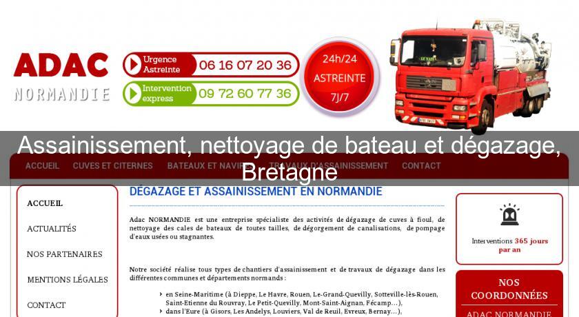 Assainissement, nettoyage de bateau et dégazage, Bretagne Assainissement, nettoyage de bateau et dégazage, Bretagne