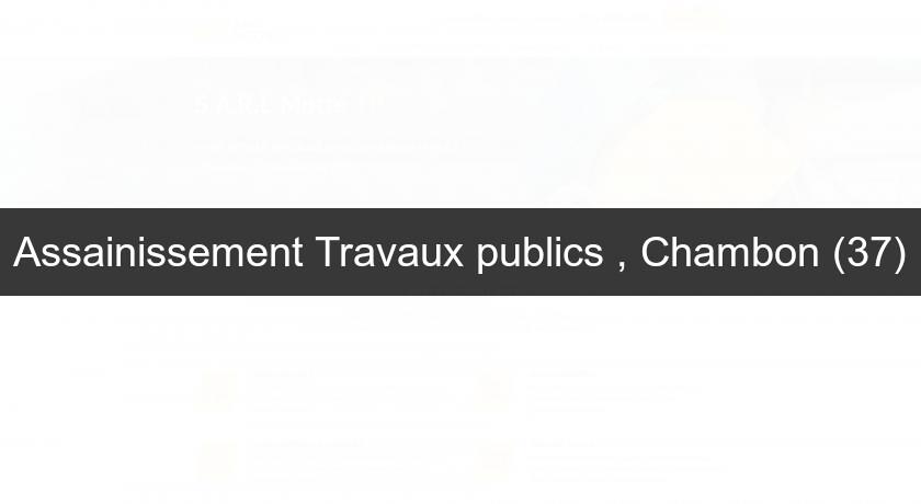 Assainissement Travaux publics , Chambon (37) Assainissement Travaux publics , Chambon (37)