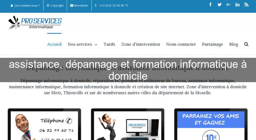 assistance, dépannage et formation informatique à domicile