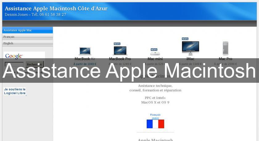 Assistance Apple Macintosh Assistance Apple Macintosh