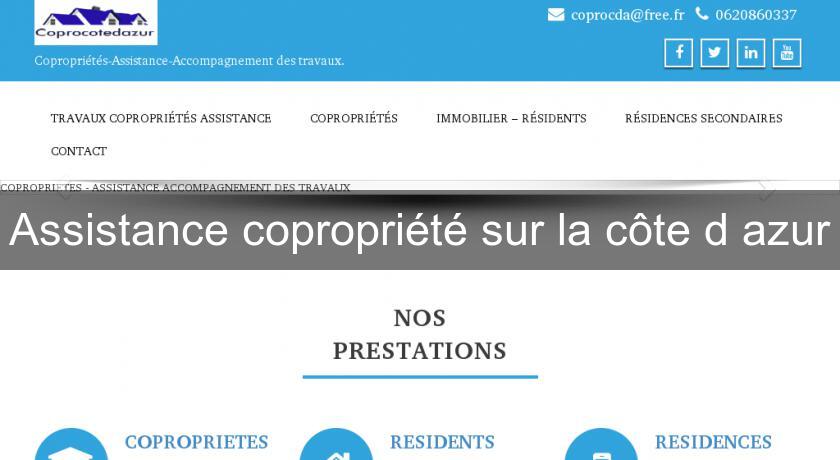 Assistance copropriété sur la côte d'azur