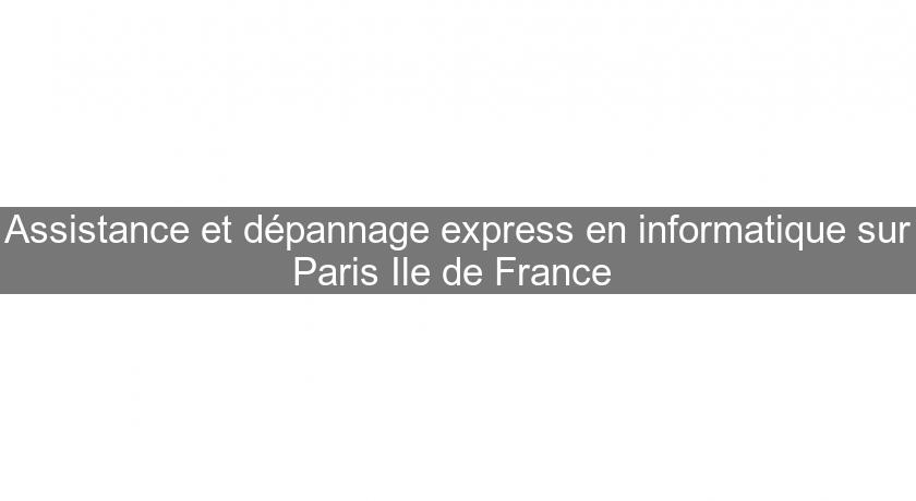 Assistance et dépannage express en informatique sur Paris Ile de France 