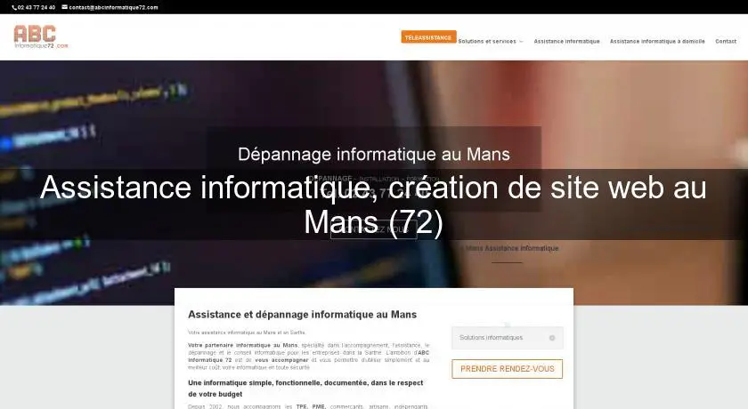 Assistance informatique, création de site web au Mans (72)