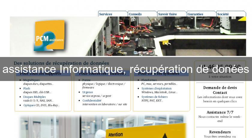 assistance Informatique, récupération de donées