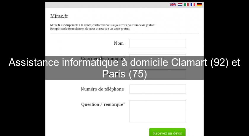 Assistance informatique à domicile Clamart (92) et Paris (75)