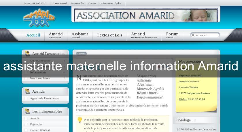 assistante maternelle information Amarid assistante maternelle information Amarid
