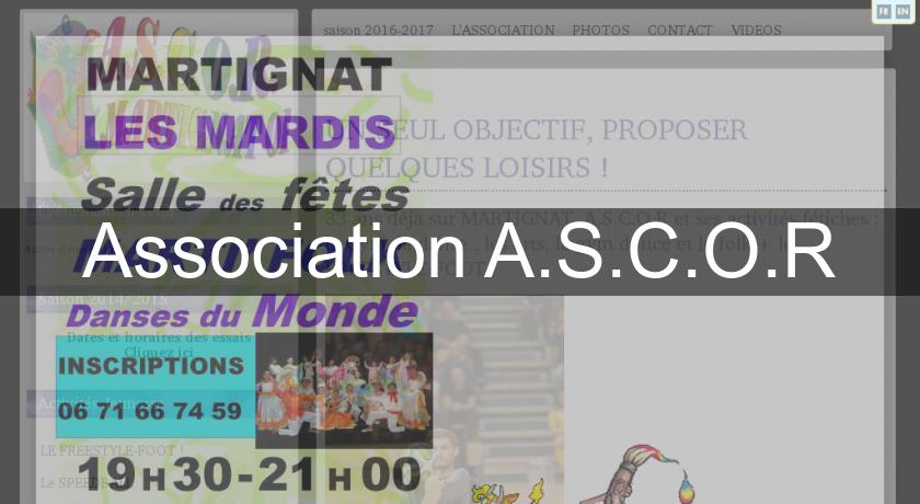 Association A.S.C.O.R Association A.S.C.O.R