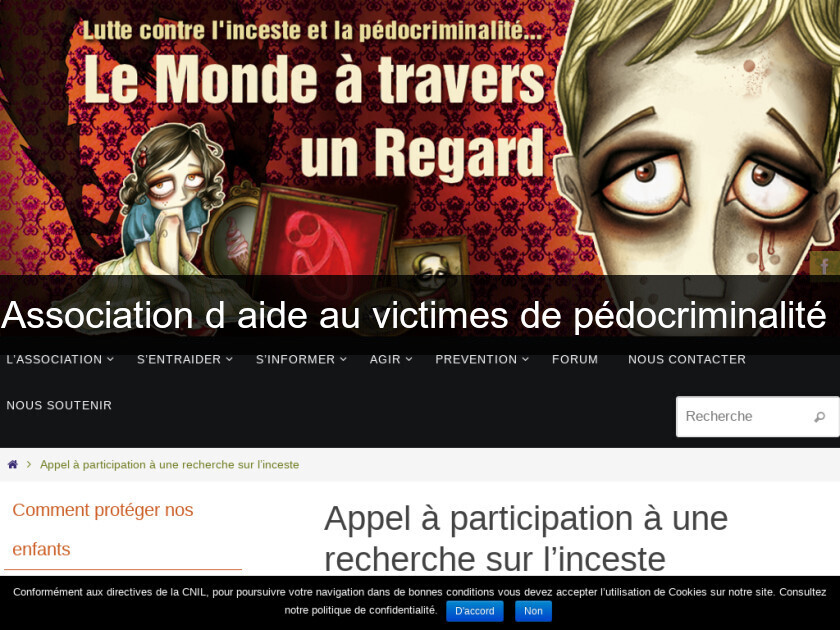 Association d'aide au victimes de pédocriminalité Association d'aide au victimes de pédocriminalité