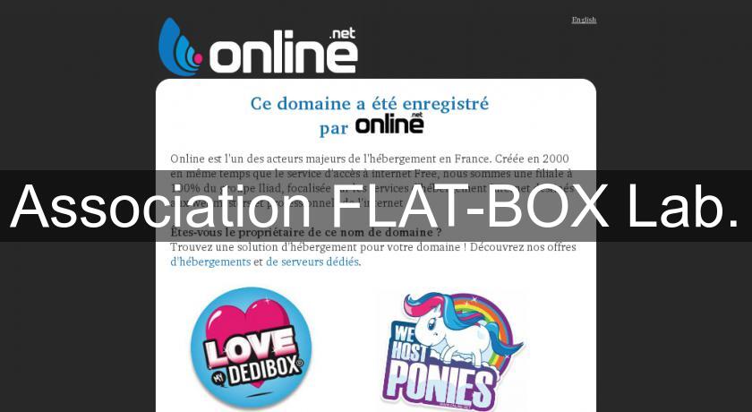 Association FLAT-BOX Lab. Association FLAT-BOX Lab.