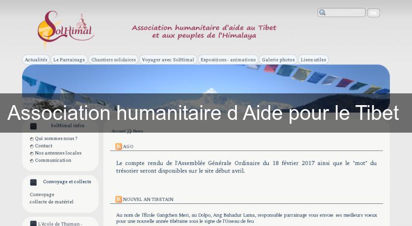Association humanitaire d'Aide pour le Tibet Association humanitaire d'Aide pour le Tibet