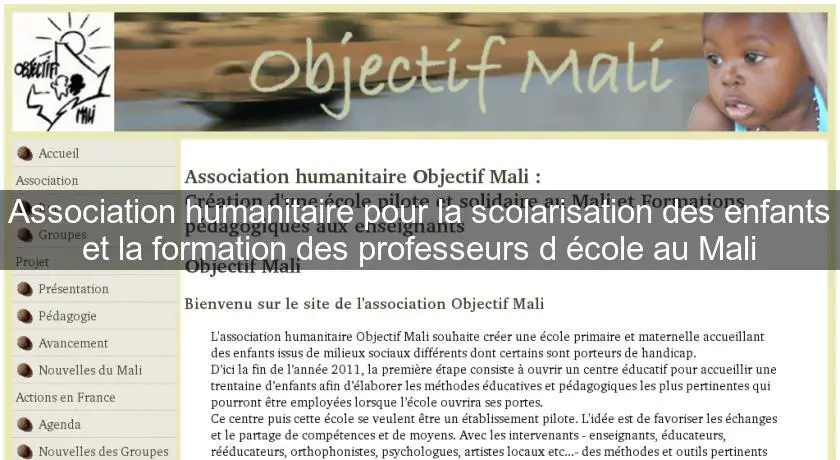 Association humanitaire pour la scolarisation des enfants et la formation des professeurs d'école au Mali