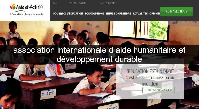 association internationale d'aide humanitaire et développement durable