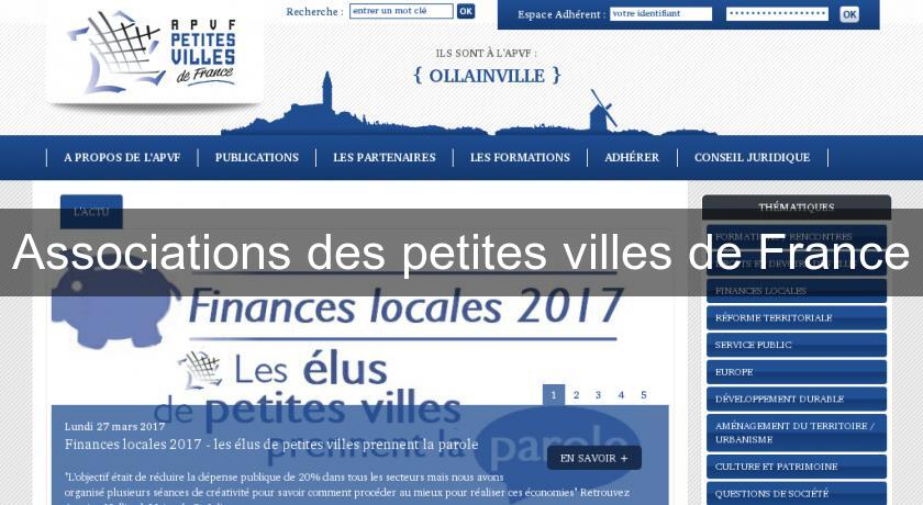 Associations des petites villes de France Associations des petites villes de France