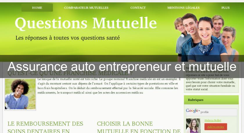 Assurance auto entrepreneur et mutuelle Assurance auto entrepreneur et mutuelle