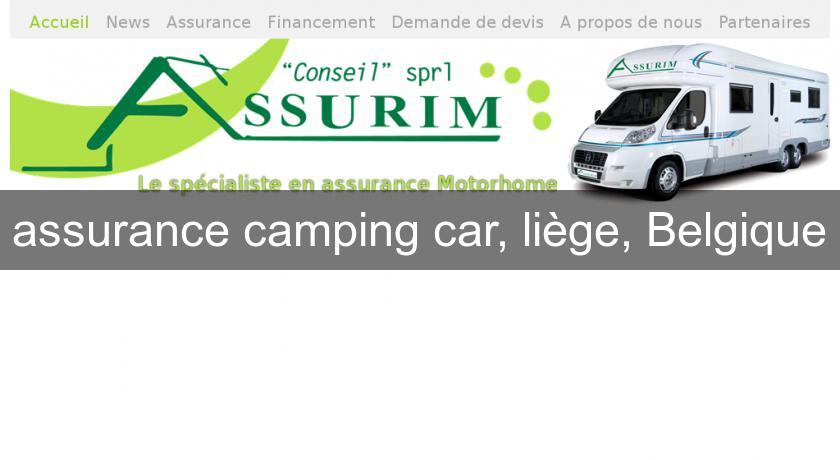 assurance camping car, liège, Belgique