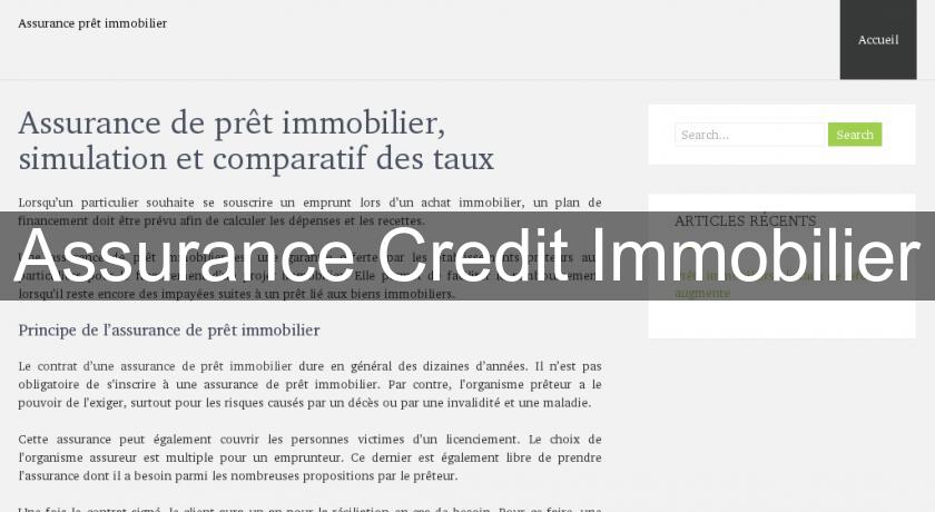 Assurance Credit Immobilier