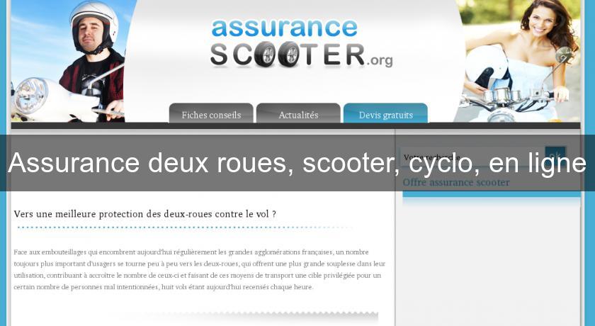 Assurance deux roues, scooter, cyclo, en ligne