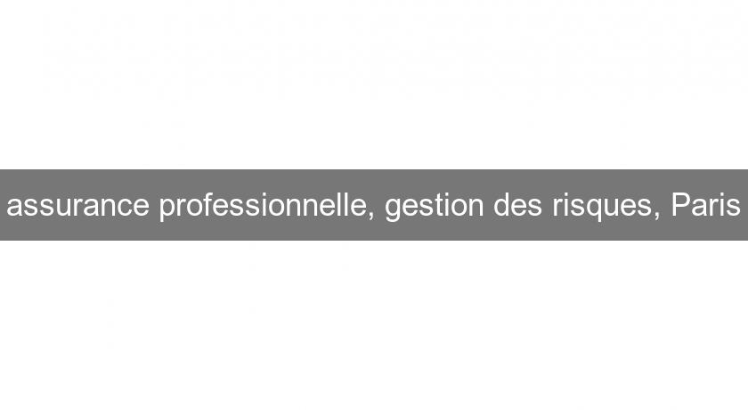 assurance professionnelle, gestion des risques, Paris assurance professionnelle, gestion des risques, Paris