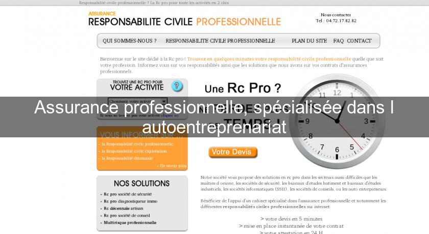 Assurance professionnelle, spécialisée dans l'autoentreprenariat