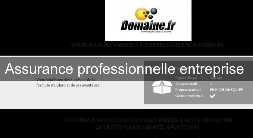Assurance professionnelle entreprise Assurance professionnelle entreprise