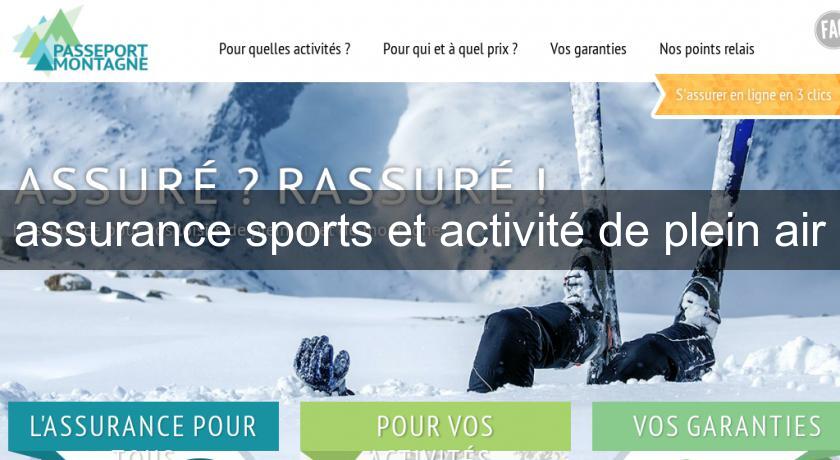 assurance sports et activité de plein air