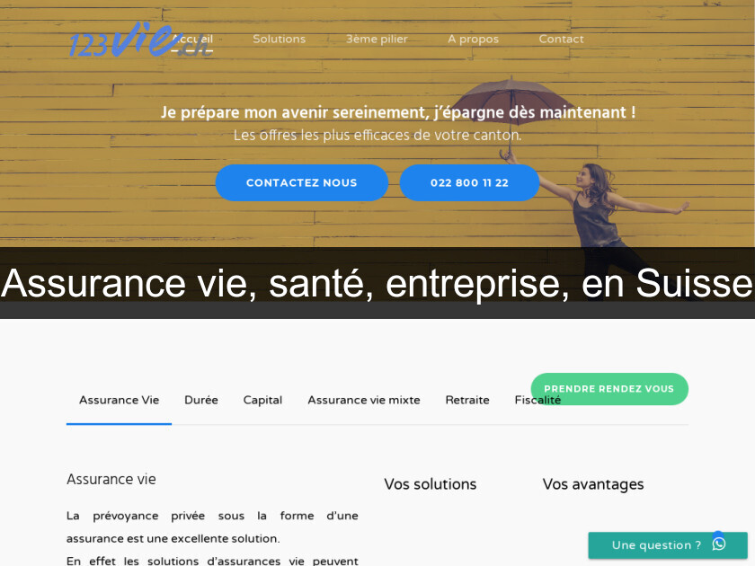 Assurance vie, santé, entreprise, en Suisse