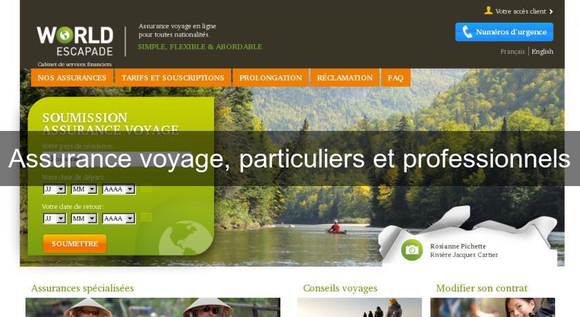 Assurance voyage, particuliers et professionnels Assurance voyage, particuliers et professionnels