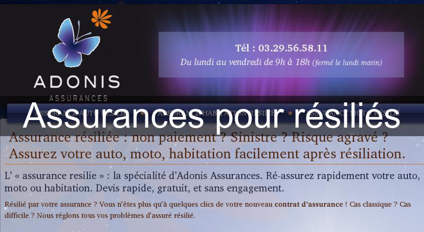 Assurances pour résiliés Assurances pour résiliés