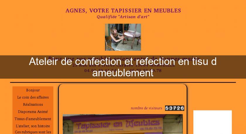 Ateleir de confection et refection en tisu d'ameublement