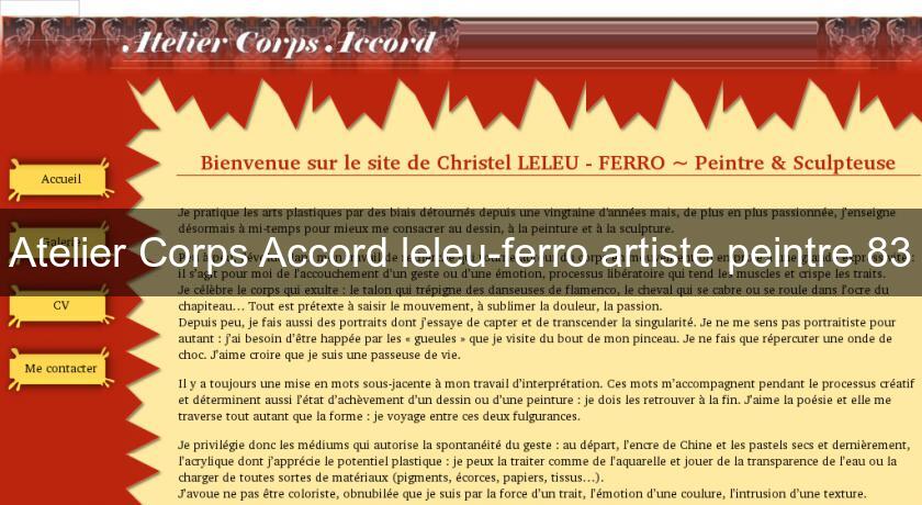 Atelier Corps Accord leleu-ferro artiste peintre 83 Atelier Corps Accord leleu-ferro artiste peintre 83