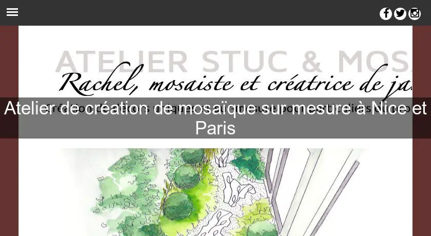 Atelier de création de mosaïque sur mesure à Nice et Paris