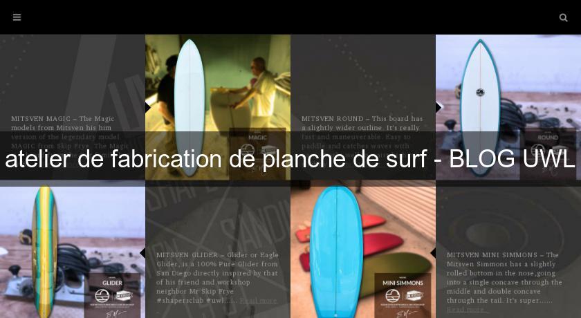 atelier de fabrication de planche de surf - BLOG UWL