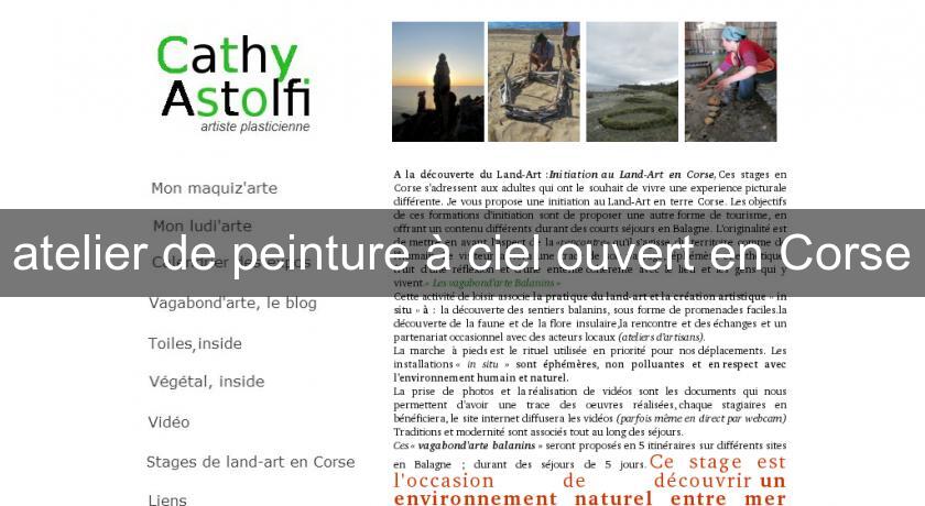 atelier de peinture à ciel ouvert en Corse atelier de peinture à ciel ouvert en Corse