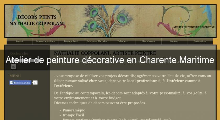 Atelier de peinture décorative en Charente Maritime Atelier de peinture décorative en Charente Maritime