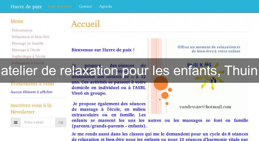 atelier de relaxation pour les enfants, Thuin