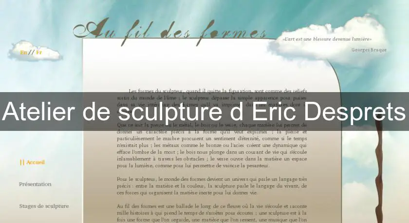 Atelier de sculpture d'Eric Desprets