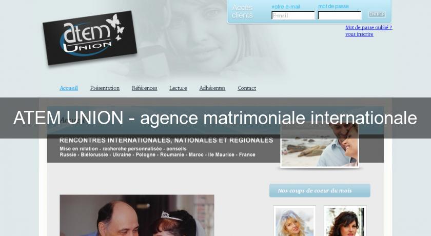 ATEM UNION - agence matrimoniale internationale ATEM UNION - agence matrimoniale internationale