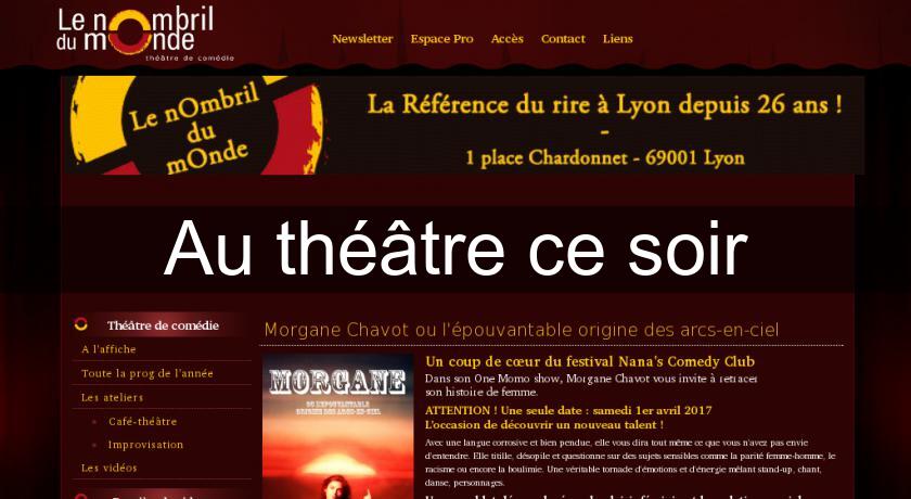 Au théâtre ce soir Au théâtre ce soir