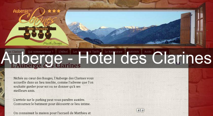 Auberge - Hotel des Clarines Auberge - Hotel des Clarines