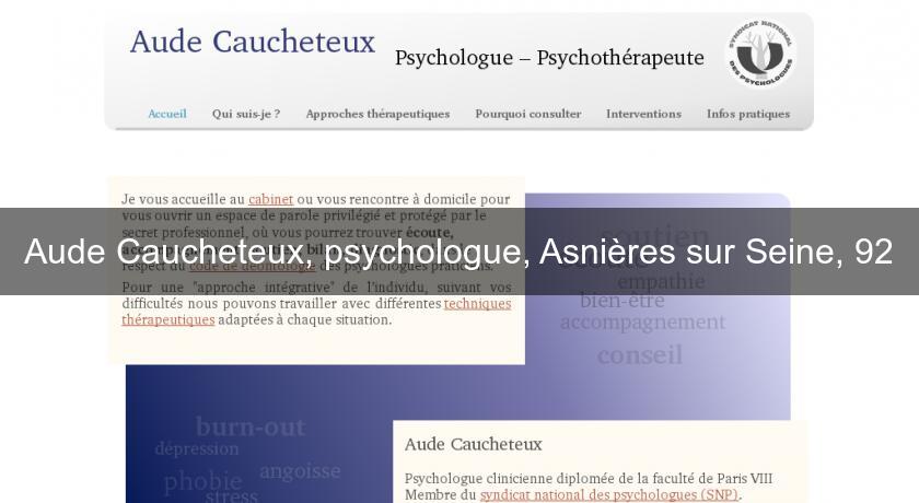 Aude Caucheteux, psychologue, Asnières sur Seine, 92