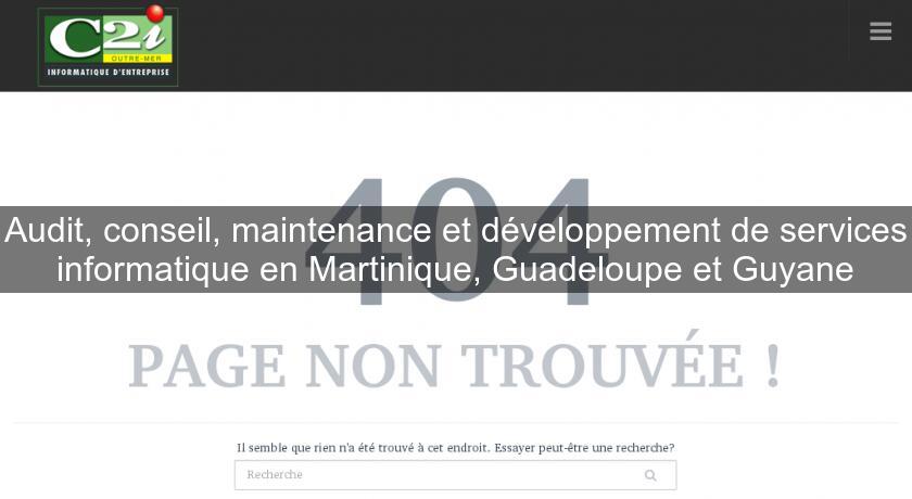 Audit, conseil, maintenance et développement de services informatique en Martinique, Guadeloupe et Guyane Audit, conseil, maintenance et développement de services informatique en Martinique, Guadeloupe et Guyane
