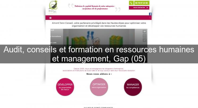 Audit, conseils et formation en ressources humaines et management, Gap (05) Audit, conseils et formation en ressources humaines et management, Gap (05)