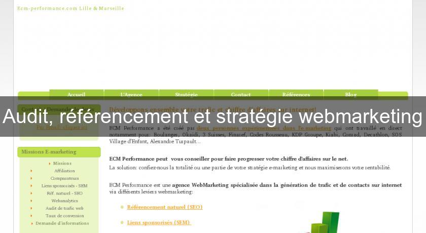 Audit, référencement et stratégie webmarketing