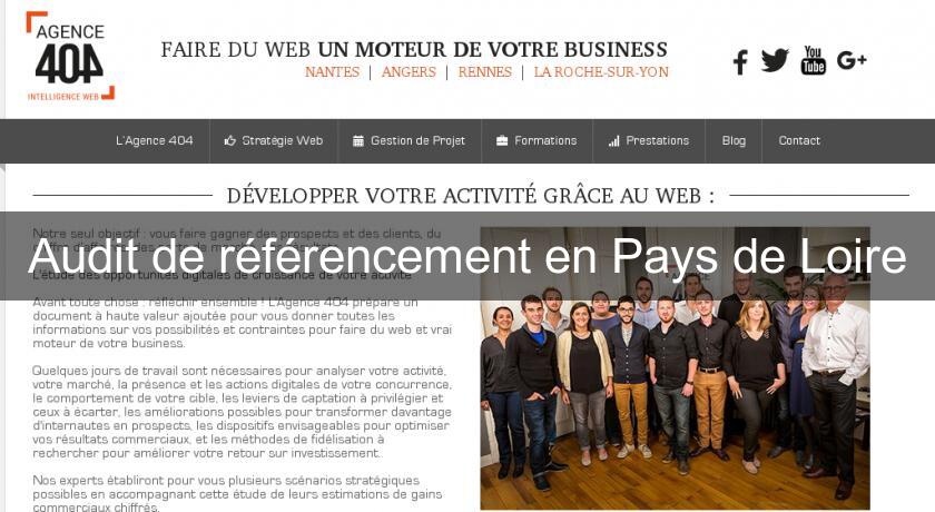 Audit de référencement en Pays de Loire Audit de référencement en Pays de Loire