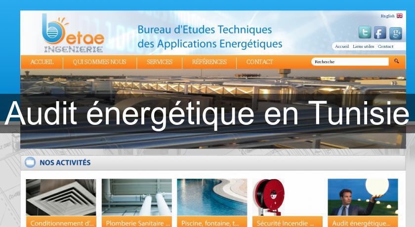 Audit énergétique en Tunisie Audit énergétique en Tunisie