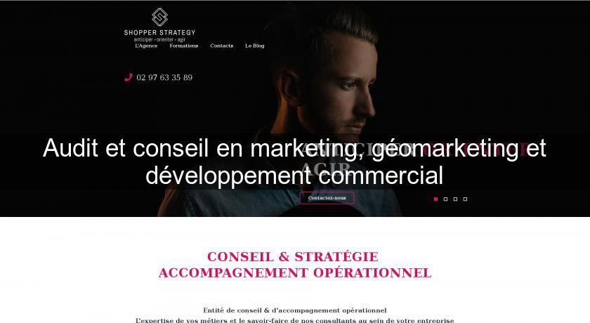 Audit et conseil en marketing, géomarketing et développement commercial Audit et conseil en marketing, géomarketing et développement commercial