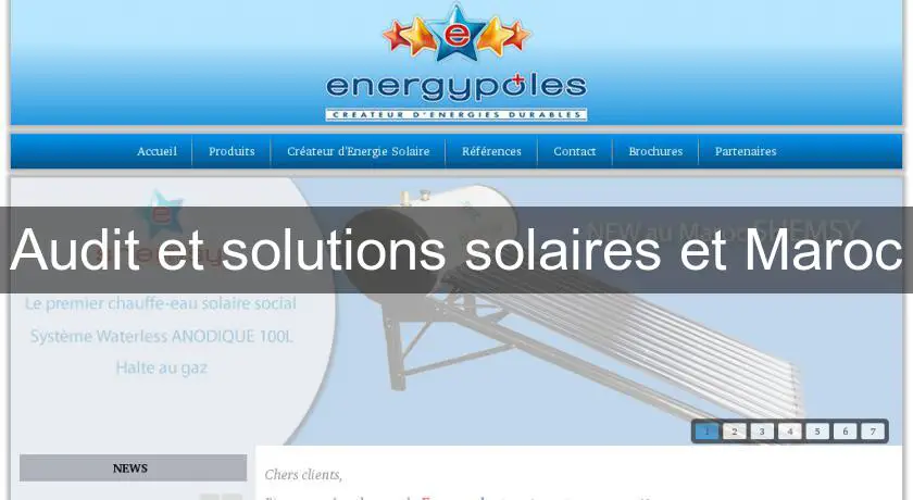 Audit et solutions solaires et Maroc