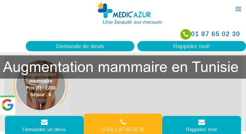 Augmentation mammaire en Tunisie Augmentation mammaire en Tunisie